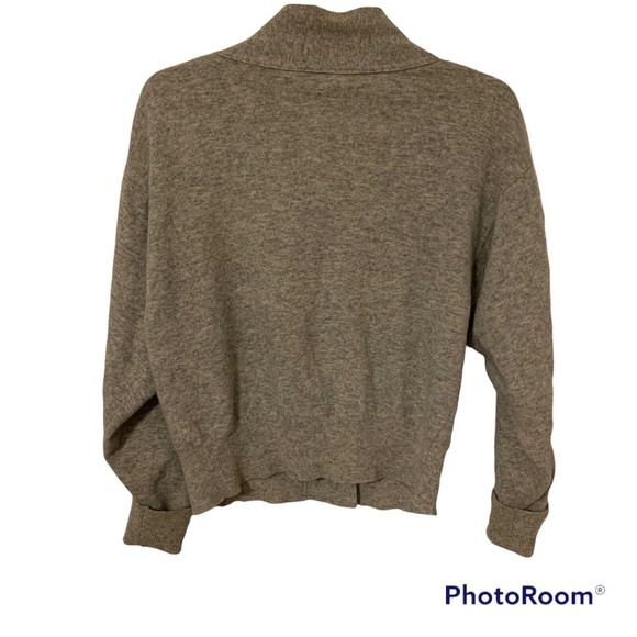 Vintage Gleneagles Of Scotland Women’s Wool Sweater Cardigan Gray Medium No Tag - Picture 2 of 8